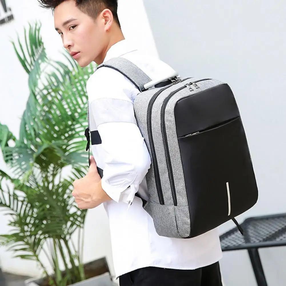 Anti-Theft Laptop Backpack with USB Charging Port – Grey