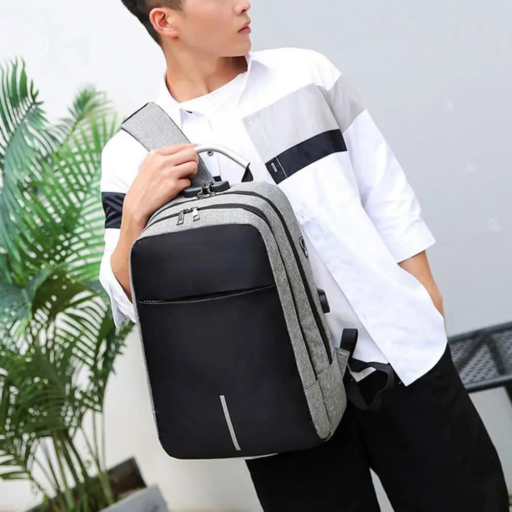 Anti-Theft Laptop Backpack with USB Charging Port – Grey