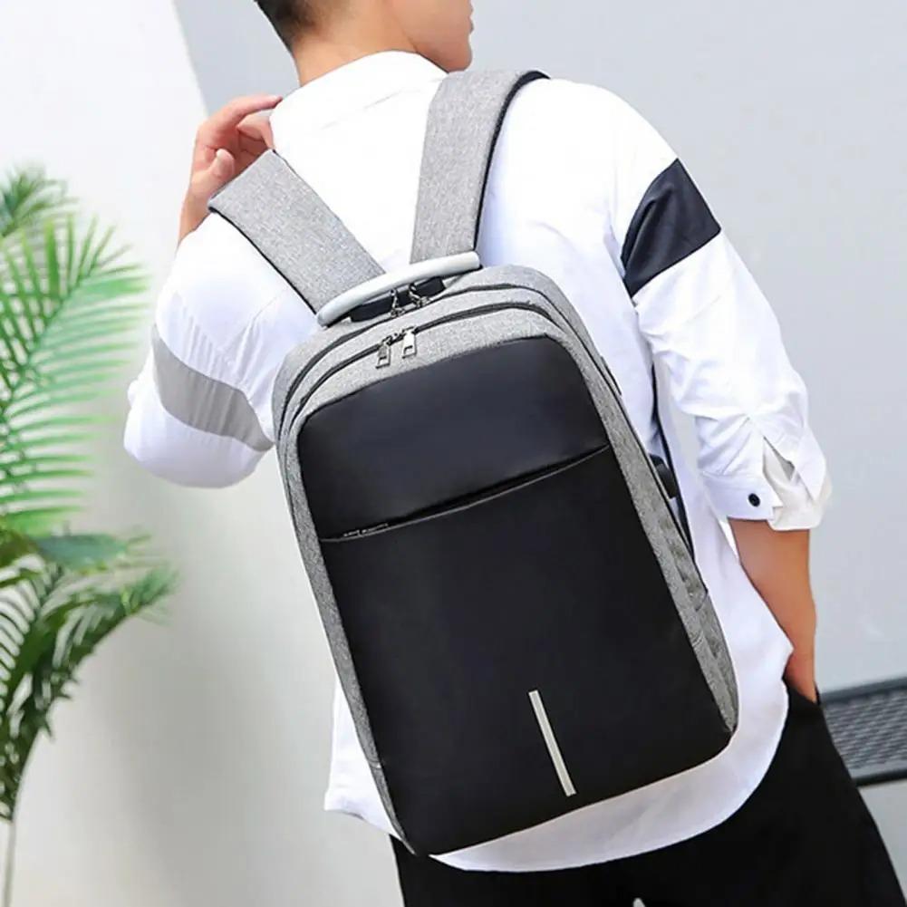 Anti-Theft Laptop Backpack with USB Charging Port – Grey