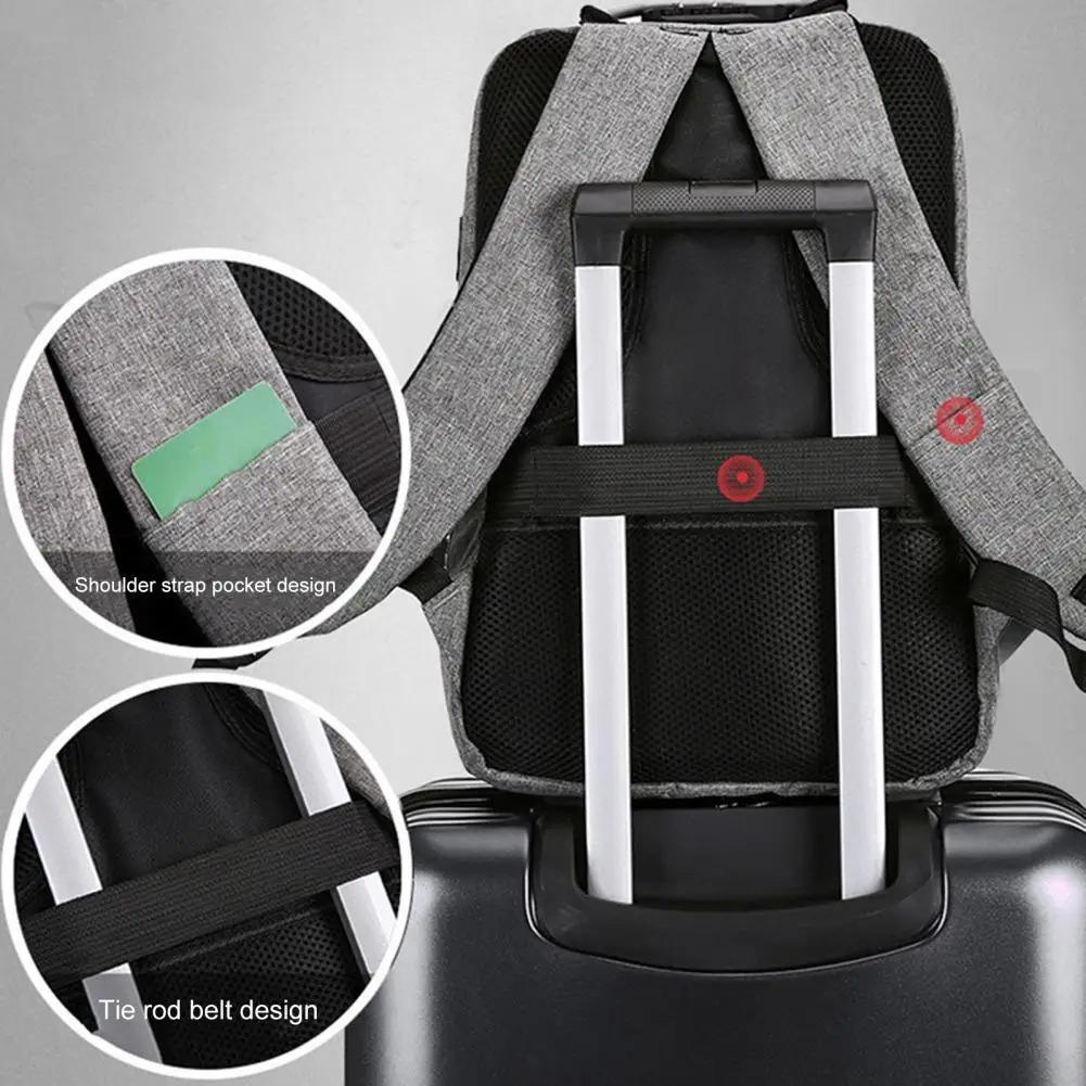 Anti-Theft Laptop Backpack with USB Charging Port – Grey