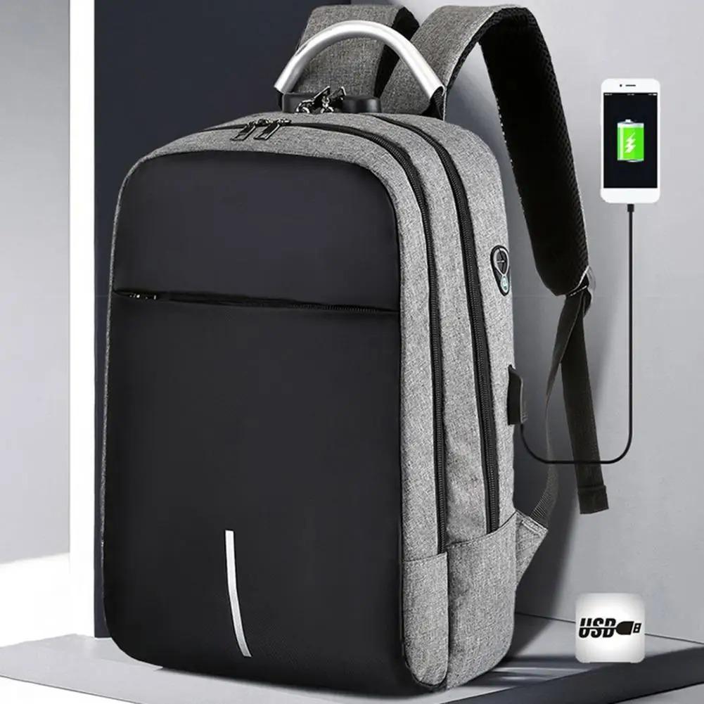 Anti-Theft Laptop Backpack with USB Charging Port – Grey