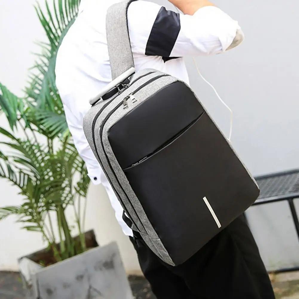 Anti-Theft Laptop Backpack with USB Charging Port – Grey
