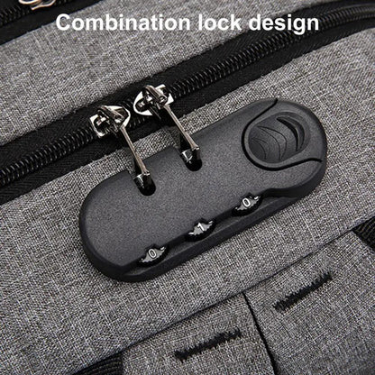 Anti-Theft Laptop Backpack with USB Charging Port – Grey