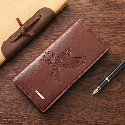 Men’s Premium Leather Long Wallet – Black, Light Brown & Dark Brown