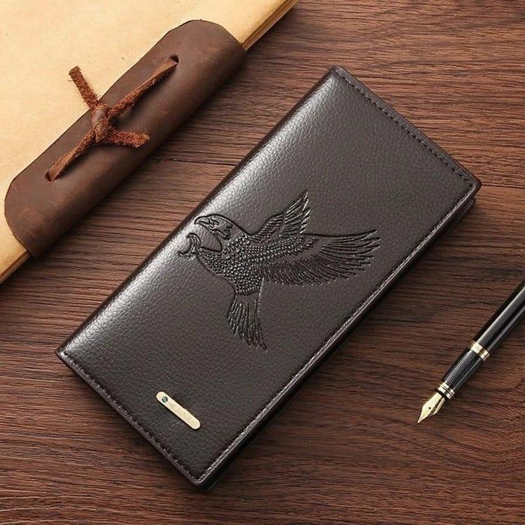 Men’s Premium Leather Long Wallet – Black, Light Brown & Dark Brown